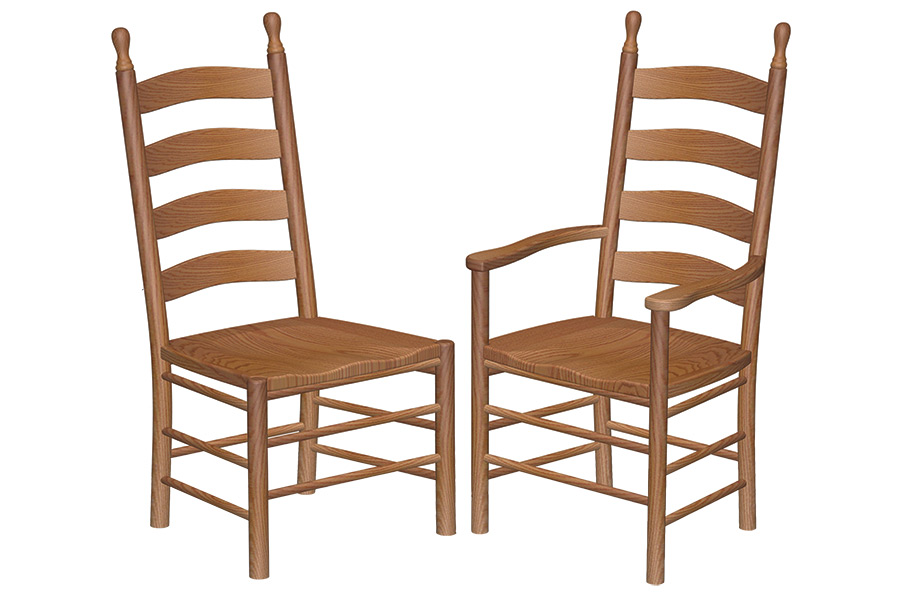 shaker ladderback dining chairs